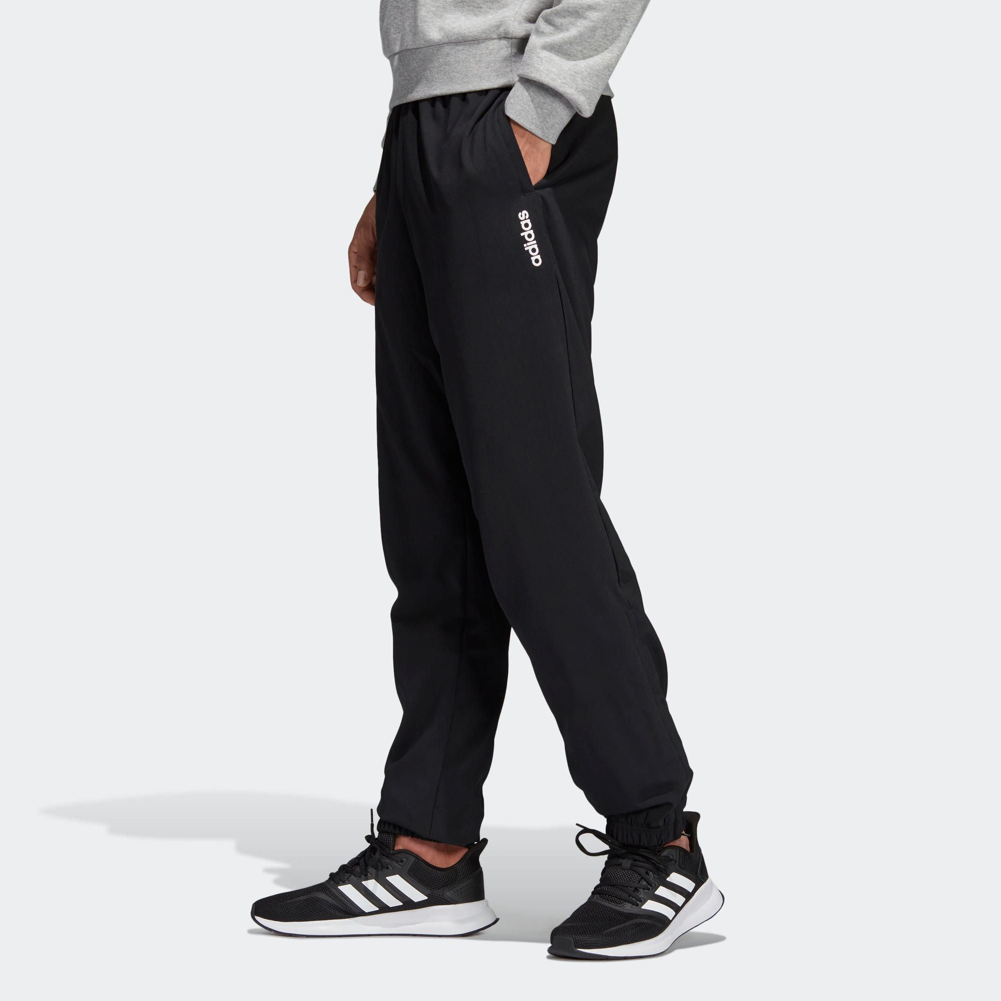 Lichte ademende broek voor cardiofitness heren zwart Lichte ademende broek voor cardiofitness heren zwart